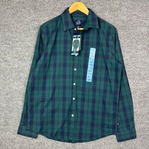 New Gap Plaid Button‎ Down Shirt Size Large Men's